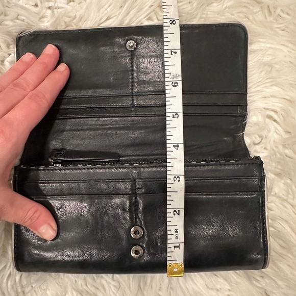 L.A.M.B. • Black & White Zipper Stripe Wallet • Folding Wallet - Picture 7 of 9